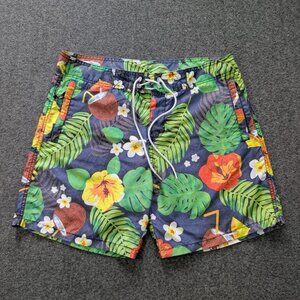 WeSC Shorts Swim Trunks Men's Size 32 Floral Tropical Flowers